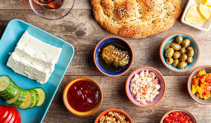 Verschiedene Nahrungsmittel